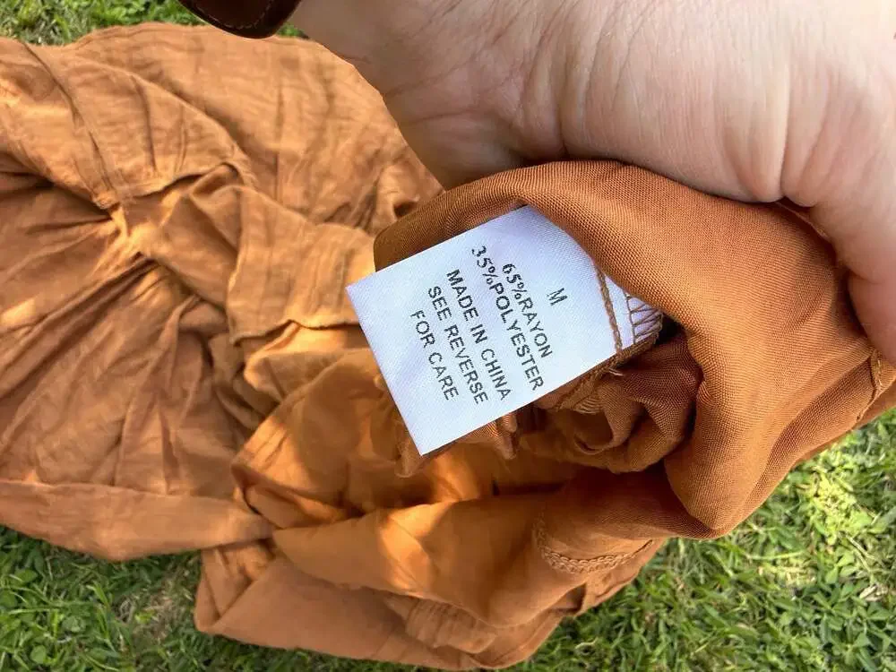 Wishlist Rust Smocked Tiered Ruffle Strap Midi Dress - Picture 5 of 5